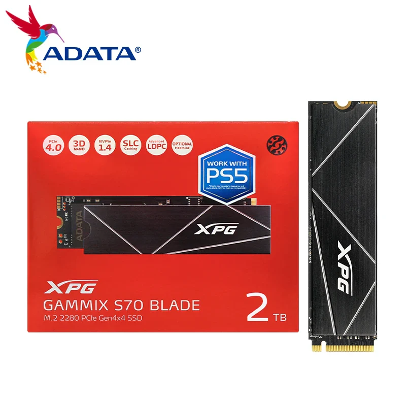 SSD M2 NVMe ADATA XPG GAMMIX S70 BLADE 2TB GEN4 7.4GB par Sec